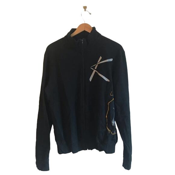 Kaddisfly XL black band sweater turtleneck zip up - Picture 1 of 10